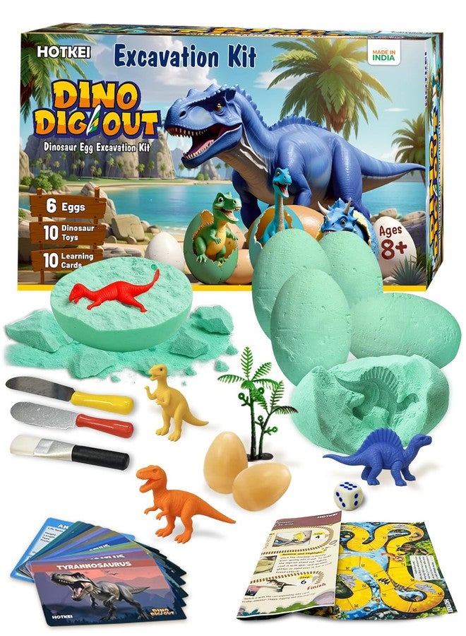 HOTKEI DIY Dinosaur Toy Fossil Egg Excavation Toys Kit Set for Kids Boys Girls 9-12 Birthday Gift Toy for Kids Age 8 9 10 11 12 Year Old boy Dinosaur Fossil Digging Kit - Image 1